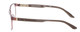 Side View of Ducks Unlimited Spear Designer Blue Light Blocking Eyeglasses in Brown Mens Rectangle Full Rim Metal 56 mm