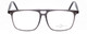Front View of Santini Mavaldi  Designer Reading Eye Glasses with Custom Cut Powered Lenses in Crystal Grey Black Unisex Classic Full Rim Acetate 54 mm