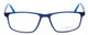 Profile View of Santini Mavaldi  Designer Blue Light Blocking Eyeglasses in Matte Blue Unisex Classic Full Rim Acetate 55 mm