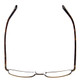Top View of John Varvatos V150-GOL Mens Rectangle Designer Reading Glasses Antique Gold 56mm