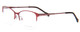 Profile View of Vera Bradley Deirdre Cateye .5-Rimless Reading Glasses Stitched Flowers Red 55mm