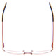 Top View of Vera Bradley Deirdre Cateye .5-Rimless Reading Glasses Stitched Flowers Red 55mm