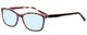 Profile View of Vera Bradley Larissa Designer Progressive Lens Blue Light Blocking Eyeglasses in Rosewood Purple Tortoise Havana Ladies Classic Full Rim Acetate 54 mm