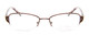 Front View of Vera Bradley Vanessa .5-Rimless Reading Glasses Make Me Blush Brown Copper 54 mm