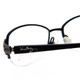 Close Up View of Vera Bradley Vanessa Semi-Rimless Reading Glasses Ribbons Satin Blue Black 54 mm