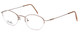 Profile View of Joan Collins JC9553-BR Designer Single Vision Prescription Rx Eyeglasses in Brown Ladies Oval Semi-Rimless Stainless Steel 45 mm