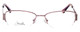 Front View of Joan Collins JC9772-LIL Designer Single Vision Prescription Rx Eyeglasses in Lilac Purple Ladies Rectangle Semi-Rimless Metal 53 mm