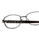 Close Up View of Joan Collins JC9775-BRM Ladies Designer Reading Eye Glasses in Brown Marble 52mm