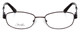 Front View of Joan Collins JC9775-BRM Designer Reading Eye Glasses with Custom Cut Powered Lenses in Brown Marble Ladies Rectangle Full Rim Stainless Steel 52 mm