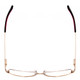 Top View of Joan Collins JC9785-GBU Designer Single Vision Prescription Rx Eyeglasses in Gold Burgundy Red Ladies Rectangle Full Rim Stainless Steel 54 mm