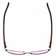 Top View of Marie Claire MC6208-GRP Cateye Designer Reading Glasses in Purple Red Black 52mm