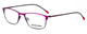 Profile View of Marie Claire MC6213-FUS Cateye Designer Reading Glasses Fuchsia Pink Purple 52mm