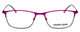 Front View of Marie Claire MC6213-FUS Designer Reading Eye Glasses with Custom Cut Powered Lenses in Fuchsia Hot Pink Purple Ladies Cateye Full Rim Stainless Steel 52 mm
