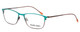 Profile View of Marie Claire MC6213-TLE Cateye Designer Reading Glasses in Teal Green Blue 52 mm