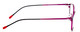 Side View of Marie Claire MC6214-PFS Designer Progressive Lens Blue Light Blocking Eyeglasses in Purple Fuchsia Hot Pink Ladies Cateye Full Rim Stainless Steel 54 mm