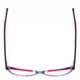 Top View of Marie Claire MC6215-BGB Designer Reading Eye Glasses with Custom Cut Powered Lenses in Burgundy Red Blue Crystal Fade Ladies Cateye Full Rim Acetate 55 mm