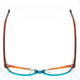 Top View of Marie Claire MC6215-BTU Cateye Reading Glasses Brown Turquoise Blue Crystal 55mm