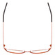 Top View of Marie Claire MC6216-BOG Designer Reading Eye Glasses with Custom Cut Powered Lenses in Black Orange Ladies Classic Full Rim Stainless Steel 51 mm