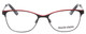 Front View of Marie Claire MC6231-BKR Ladies Cateye Designer Reading Glasses in Black Red 51mm