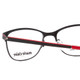 Close Up View of Marie Claire MC6231-BKR Ladies Cateye Designer Reading Glasses in Black Red 51mm
