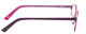 Side View of Marie Claire MC6236-PRE Designer Progressive Lens Blue Light Blocking Eyeglasses in Purple Red Ladies Round Full Rim Stainless Steel 46 mm