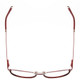 Top View of Marie Claire MC6248-BUR Designer Reading Eye Glasses with Custom Cut Powered Lenses in Burgundy Red Ladies Classic Full Rim Stainless Steel 49 mm