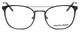 Front View of Marie Claire MC6248-NVY Designer Reading Eye Glasses with Custom Cut Powered Lenses in Navy Blue Ladies Classic Full Rim Stainless Steel 49 mm