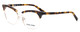 Profile View of Marie Claire MC6251-GTO Cateye Designer Reading Glasses Gold Tortoise Brown 53mm