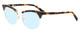 Profile View of Marie Claire MC6251-GTO Designer Blue Light Blocking Eyeglasses in Gold Tortoise Havana Brown Ladies Cateye Full Rim Stainless Steel 53 mm
