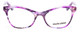 Front View of Marie Claire MC6252-PTO Designer Reading Eye Glasses with Custom Cut Powered Lenses in Purple Tortoise Havana Ladies Cateye Full Rim Acetate 53 mm