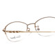 Close Up View of Valerie Spencer VS435-GBR Semi-Rimless Designer Reading Glasses Gold Brown 51 mm