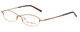 Profile View of Valerie Spencer VS9111-BRN Designer Single Vision Prescription Rx Eyeglasses in Brown Gold Ladies Oval Full Rim Metal 48 mm