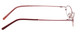Side View of Valerie Spencer VS9111-BUR Oval Designer Reading Glasses Burgundy Red Pink 48 mm