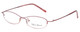 Profile View of Valerie Spencer VS9111-BUR Designer Reading Eye Glasses with Custom Cut Powered Lenses in Burgundy Red Pink Ladies Oval Full Rim Metal 48 mm