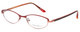 Profile View of Valerie Spencer VS9130-WI Designer Reading Eye Glasses with Custom Cut Powered Lenses in Wine Red Ladies Cateye Full Rim Metal 51 mm