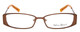 Front View of Valerie Spencer VS9194-BRN Designer Reading Eye Glasses with Custom Cut Powered Lenses in Brown Ladies Rectangle Full Rim Metal 54 mm