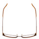 Top View of Valerie Spencer VS9194-BRN Designer Single Vision Prescription Rx Eyeglasses in Brown Ladies Rectangle Full Rim Metal 54 mm