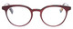 Front View of Eyebobs Low Hanging Fruit Designer Reading Glasses Red Grey Glitter Marble 50 mm