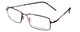 Profile View of Porsche Design P8197-D-54 Designer Blue Light Blocking Eyeglasses in Satin Purple Unisex Rectangle Full Rim Titanium 54 mm