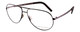 Profile View of Porsche Design P8280-A-59 mm Titanium Aviator Designer Reading Glasses Gun Metal