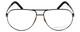 Front View of Porsche Design P8280-A-59 mm Titanium Aviator Designer Reading Glasses Gun Metal