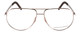Front View of Porsche Design P8280-B-59mm Titanium Aviator Reading Glasses in Gun Metal Silver