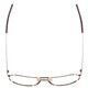 Top View of Porsche Design P8280-B-59mm Titanium Aviator Reading Glasses in Gun Metal Silver