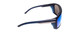 Side View of Porsche Design P8597-C-69 mm Square Sunglasses Matte Black&Gun Metal/Blue Mirror