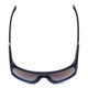 Top View of Porsche Design P8597-C-69 mm Square Sunglasses Matte Black&Gun Metal/Blue Mirror