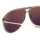 Close Up View of Porsche Design P8635-C-61mm Aviator Sunglasses Matte Smoke Grey&Gold/Amber Brown