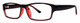 Profile View of Calabria Soho by Vivid 1005 Designer Blue Light Blocking Glasses in Black Red