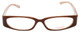 Calabria Vivid 737 Designer Blue Light Blocking Glasses Mocha Ladies Oval 51mm