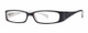 Profile View of Calabria Vivid 738 Designer Blue Light Blocking Glasses Black White Unisex 54mm