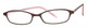 Profile View of Calabria Vivid 723 Designer Blue Light Block Glasses in Black Pink Cateye 49mm